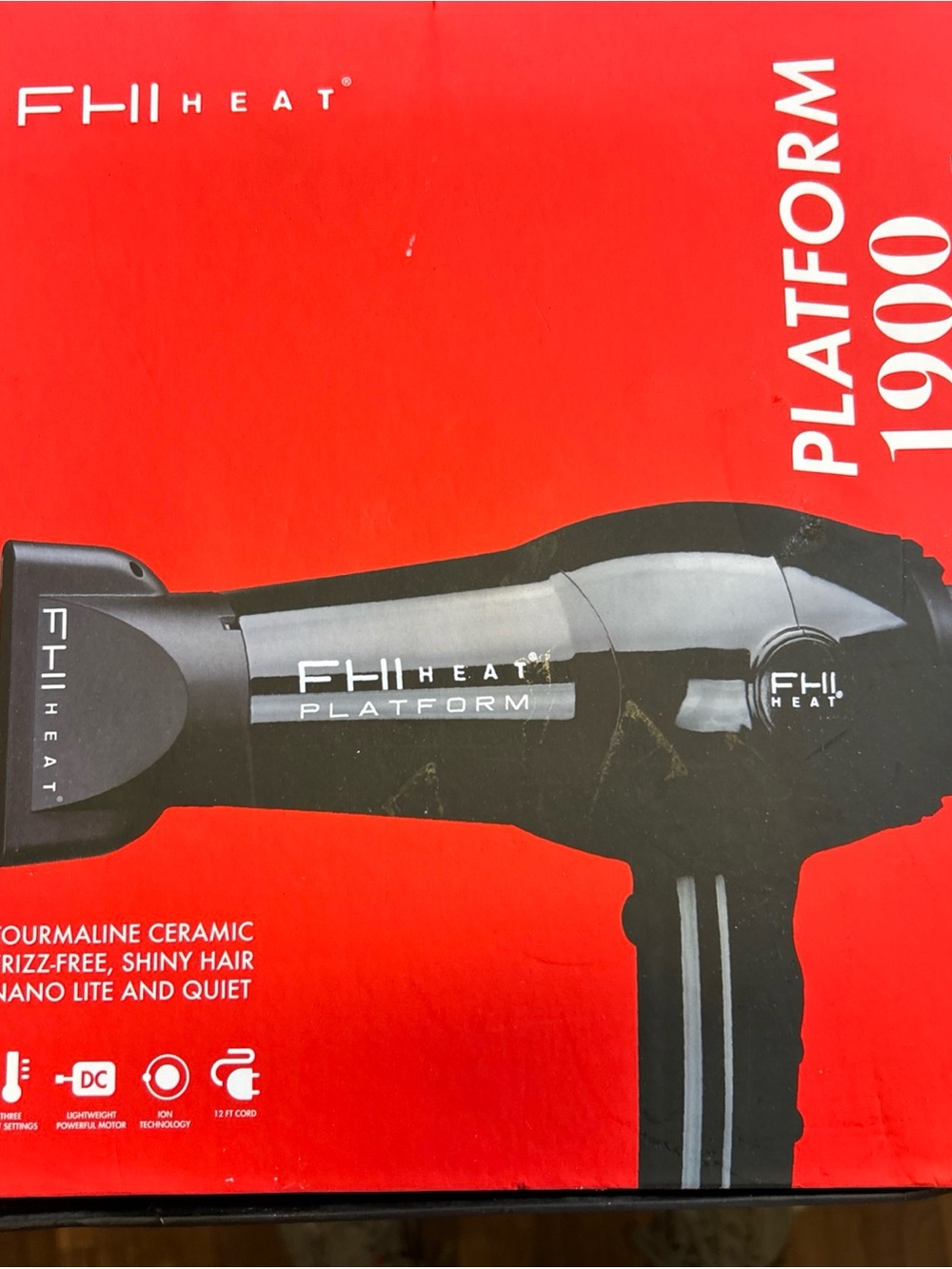 FHI Heat Platform 1900 Black Professional Hair Dryer